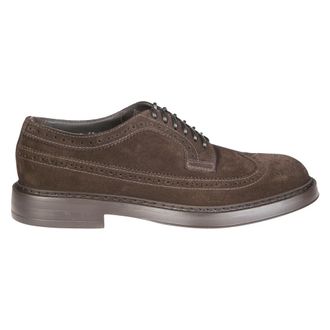 Doucal's Laced Shoes, male, Brown, 8 UK, Derby Wingtip Lace-up Shoe