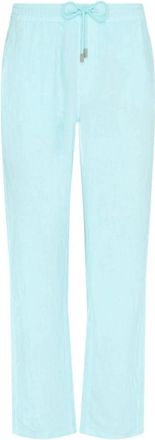 Vilebrequin Linen Comfort Pants Solid - Heren - Straight fit broeken - Blauw - L - Linnen - Broeken