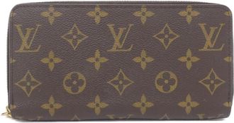 Louis Vuitton Fuchsia Marron Coated Canvas Long Wallet (Bi-Fold) (Pre-Owned)
