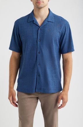 Tori Richard Tile Cabana Camp Shirt in Dusk at Nordstrom, Size Xx-Large
