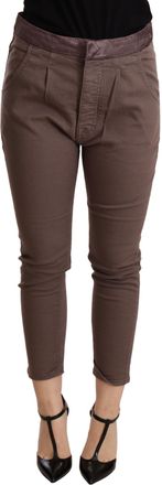 Cycle Mid Waist Cropped Skinny Stretch Womens Trouser