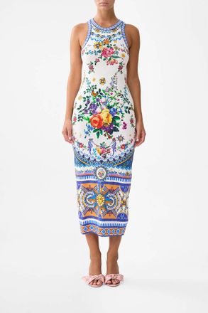 Camilla Jersey Tank Dress In Tiles Darls