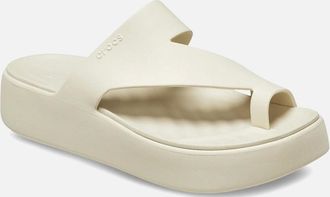 Crocs Womens Getaway Womens Platform Toe Loop Sandals - White - Size: 6