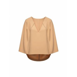 Alberta Ferretti Alberta Ferretti, Long Sleeve Tops, female, Beige, Size: XL Long Sleeve Top