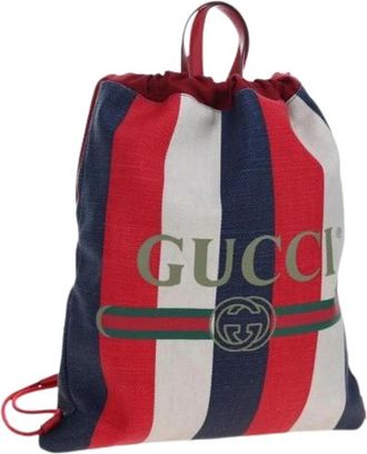 Gucci Pre-owned Leren Rugzak - unisex - Vintage Rugzakken - Veelkleurig - ONE Size - Leer - Vintage