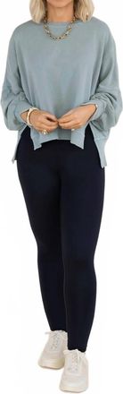 DAGNE DOVER Sunday Stroll Pullover Sweatshirt In Iceberg Green