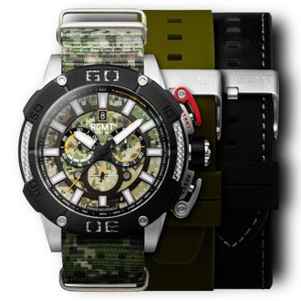 RGMT New Battledress Chronograph Quartz Green Dial Mens Watch RG-8035-01