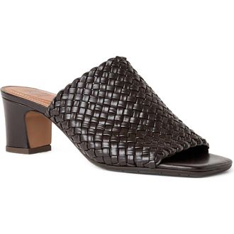Aquatalia Laquila Slide Sandal in Espresso Woven at Nordstrom, Size 10.5