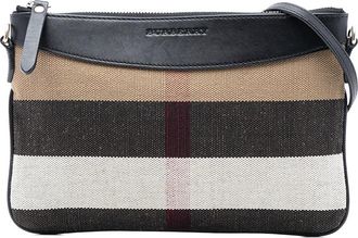 Burberry Pre-owned Burberry Mega Check Canvas Peyton Crossbody JMHER6XM1AOOK4VE