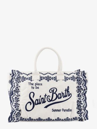 MC2 Saint Barth Borsa a mano Vanity Volant in canvas con ricami sangallo - MC2 SAINT BARTH - gender_Woman