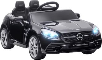 OEM Coche El&eacute;ctrico Para Ni&ntilde;os De +3 A&ntilde;os Mercedes Slc 300 Con Bater&iacute;a 12v Mando A Distancia Faros Led Bocina M&uacute;sica Negro