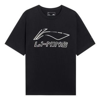 Li-Ning Classic Logo T-shirt Black White AHSSA51-1