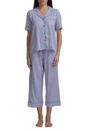 Splendid Notch Collar Pajamas in Merlinstripe at Nordstrom, Size Medium