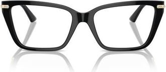 Jimmy Choo London 55mm Cat Eye Optical Glasses in Black/demo Lens at Nordstrom