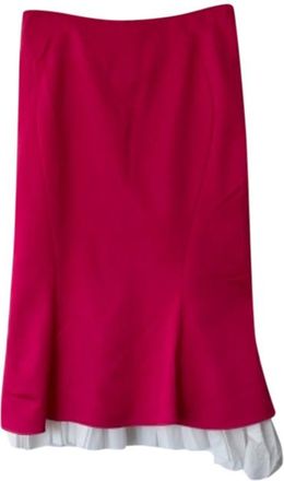 Marni Pink Contrast Underskirt Midi Skirt Size M