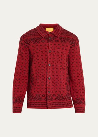 Guest In Residence Wild Rag Paisley Cashmere Knit Shirt