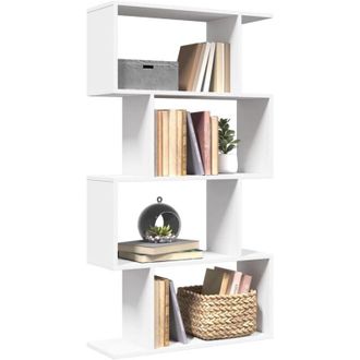 vidaXL Vidaxl - Libreria Divisorio 4 Ripiani Bianca 70x24x129 cm in Truciolato