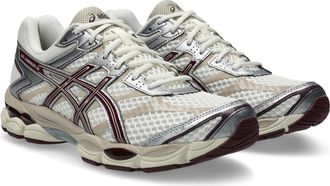 Asics White Burgundy Gel-Cumulus 16 Sneakers