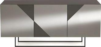 MondoViro Aparador con 3 puertas de espejo gris cm180x50 h80