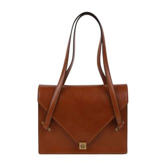 Versace Shoulder Bags, female, Brown, Size: ONE SIZE Severine Leather Shoulder Bag