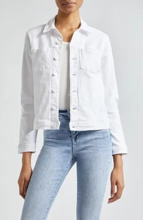 L'agence Shuri Femme Denim Jacket in Blanc at Nordstrom Rack, Size X-Small