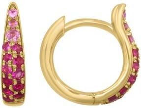 Effy Ruby Huggie Hoop Earrings in Red at Nordstrom Rack