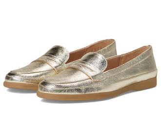 Life Stride Malta Womens Flat Shoes Platino Gold Metallic : 6.5 W (C), Leather/Textile