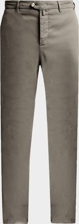 Kiton Men & apos;s Lyocell Stretch Straight Leg Flat-Front Pants