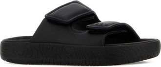 Veja Womens Black Leather Etna Slippers Fullblack Flat Shoes