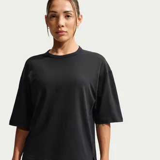Nike Womens 24.7 ImpossiblySoft Light Dri-FIT Short-Sleeve T-Shirt in Black | IQ9332-010