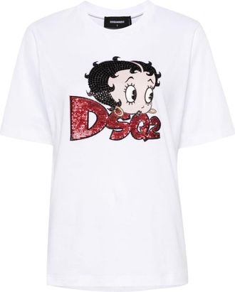 Dsquared2 White Cartoon print t-shirt