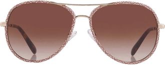 Tory Burch Brown Gradient Pilot Ladies Sunglasses TY6114 336013 58