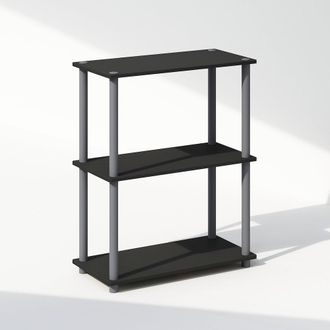 Furinno Turn-N-Tube 3-Tier Multipurpose Compact Display Rack, Shelving Unit, Bookcase