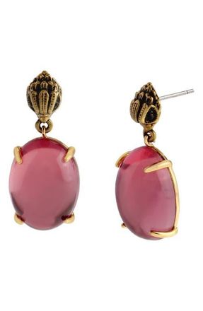 Kurt Geiger Eagle Crystal Cabachon Drop Earrings in Pink at Nordstrom