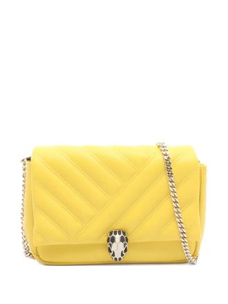 Bulgari 2010s Serpenti Cabochon shoulder bag - Geel