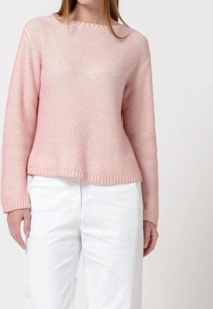 Ploumanac'h Patty Soffio Art Cashmere Crumble Crew Neck Sweater In Ballet