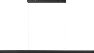 Beliani L&aacute;mpara Led Colgante Lineal De Metal 160 Cm Estilo Industrial Moderno Negro Baddana