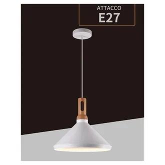 Trade Shop Trade Shop Traesio - Trade Shop - Lampadario A Sospensione Stile Industriale Lampada Pendente E27 Nero Bianco A92 - Blanco