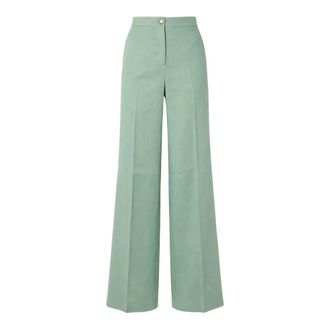 Pinko Wide Trousers, female, Green, Size: XS Jacopone Pantalone
