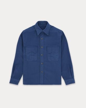 Fortela Kenny 2.0 Cotton Overshirt in Blue at Nordstrom, Size X-Large Eu