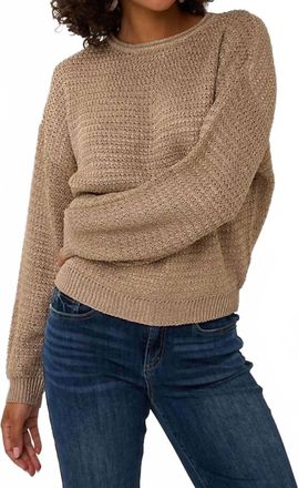 Esqualo Oversized Lurex Sweater In Gold