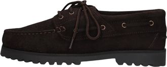 Les Deux Schoenen, Heren, Bruin, 46 EU, Leer, Hairy Suede Boatshoe