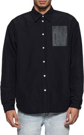 Purple Cotton Blend Shirt Jacket in Black at Nordstrom Rack, Size Xx-Large