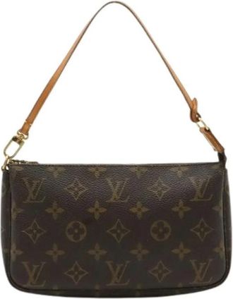 Louis Vuitton Pre-owned Vintage Monogram Canvas Shoulder Bag - Dames - Vintage Schoudertas - Bruin - ONE Size - Vintage