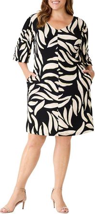 Nic+Zoe NIC+ZOE Plus Breezy Leaves V-Neck Dress