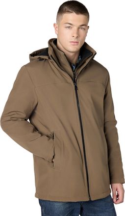 Calvin Klein Mens Down Rain Jacket, Transitional Dark Tan, XXL