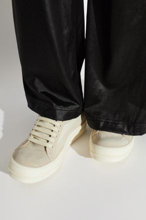 Rick Owens Suede Sports Shoes Vintage Sneak, Womens, Beige
