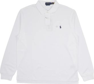 Polo Ralph Lauren Long Sleeve Slim Fit Polo - Heren - Polos - Wit - XL - Katoen - Tops