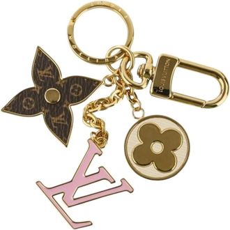 Louis Vuitton Pre-owned Accessories, female, Multicolor, Size: ONE SIZE Pre-owned Canvas Keyring