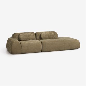 Sklum Sof&aacute; Modular Esquinero De 2 Piezas Con Div&aacute;n Derecho En Chenilla Envasado Al Vac&iacute;o Merida Sklum